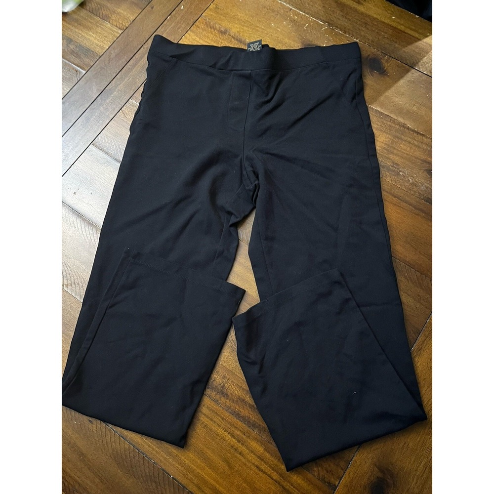 Euc IMAN Platinum Premium Stretch Boot-Cut  Pull On Pants Black Size Large